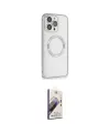 ieg™ iPhone 15 Pro Max Kılıf Ahenk Işık Serisi - Siyah Bilvis 3D Mat Cam Ekran Koruyucu