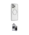 ieg™ iPhone 15 Pro Max Kılıf Ahenk Işık Serisi - Siyah Vanessa Magic Hayalet Cam