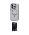 ieg™ iPhone 15 Pro Max Kılıf Ahenk Klasik Özel Seri - Siyah 3D Antistatik Hayalet Cam Ekran Koruyucu