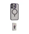 ieg™ iPhone 15 Pro Max Kılıf Ahenk Klasik Özel Seri - Siyah Bilvis 3D Cam Ekran Koruyucu
