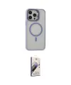 ieg™ iPhone 15 Pro Max Kılıf Ahenk Klasik Özel Seri - Siyah Bilvis 3D Mat Cam Ekran Koruyucu