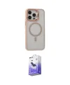 ieg™ iPhone 15 Pro Max Kılıf Ahenk Klasik Özel Seri - Siyah Bilvis 5in1 5D Magic Hayalet Cam Ekran Koruyucu