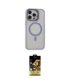 ieg™ iPhone 15 Pro Max Kılıf Ahenk Klasik Özel Seri - Siyah Buffer Cam Ekran Koruyucu