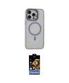 ieg™ iPhone 15 Pro Max Kılıf Ahenk Klasik Özel Seri - Siyah Buffer Hayalet Cam Ekran Koruyucu