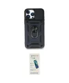 ieg™ iPhone 15 Pro Max Kılıf Ahenk Klasik - Şeffaf Pasifik Cam Ekran Koruyucu