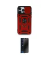 ieg™ iPhone 15 Pro Max Kılıf Ahenk Klasik - Siyah 3D Antistatik Hayalet Cam Ekran Koruyucu