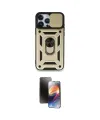 ieg™ iPhone 15 Pro Max Kılıf Ahenk Klasik - Siyah 3D Antistatik Mat Seramik Nano Ekran Koruyucu