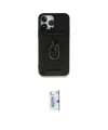 ieg™ iPhone 15 Pro Max Kılıf Ahenk Klasik - Siyah Bilvis 0.18mm Plus Cam Ekran Koruyucu