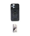 ieg™ iPhone 15 Pro Max Kılıf Ahenk Klasik - Siyah Bilvis 3D Mat Cam Ekran Koruyucu