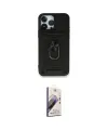 ieg™ iPhone 15 Pro Max Kılıf Ahenk Klasik - Siyah Bilvis 3D Mat Cam Ekran Koruyucu