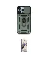 ieg™ iPhone 15 Pro Max Kılıf Ahenk Klasik - Siyah Bilvis 3D Mat Cam Ekran Koruyucu
