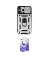 ieg™ iPhone 15 Pro Max Kılıf Ahenk Klasik - Siyah Bilvis 5in1 5D Magic Hayalet Cam Ekran Koruyucu