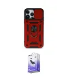 ieg™ iPhone 15 Pro Max Kılıf Ahenk Klasik - Siyah Bilvis 5in1 5D Magic Hayalet Cam Ekran Koruyucu