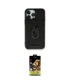 ieg™ iPhone 15 Pro Max Kılıf Ahenk Klasik - Siyah Buffer Cam Ekran Koruyucu