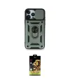 ieg™ iPhone 15 Pro Max Kılıf Ahenk Klasik - Siyah Buffer Cam Ekran Koruyucu