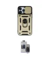 ieg™ iPhone 15 Pro Max Kılıf Ahenk Klasik - Siyah Vanessa Magic Hayalet Cam