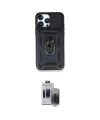 ieg™ iPhone 15 Pro Max Kılıf Ahenk Klasik - Siyah Vanessa Magic Hayalet Cam