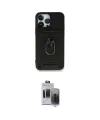 ieg™ iPhone 15 Pro Max Kılıf Ahenk Klasik - Siyah Vanessa Magic Hayalet Cam