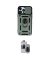 ieg™ iPhone 15 Pro Max Kılıf Ahenk Klasik - Siyah Vanessa Magic Hayalet Cam