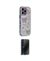 ieg™ iPhone 15 Pro Max Kılıf Ahenk Modern Serisi - Siyah 3D Antistatik Hayalet Cam Ekran Koruyucu