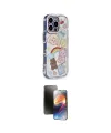ieg™ iPhone 15 Pro Max Kılıf Ahenk Modern Serisi - Siyah 3D Antistatik Mat Seramik Nano Ekran Koruyucu