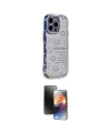 ieg™ iPhone 15 Pro Max Kılıf Ahenk Modern Serisi - Siyah 3D Antistatik Mat Seramik Nano Ekran Koruyucu
