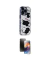 ieg™ iPhone 15 Pro Max Kılıf Ahenk Modern Serisi - Siyah 3D Antistatik Mat Seramik Nano Ekran Koruyucu