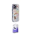 ieg™ iPhone 15 Pro Max Kılıf Ahenk Modern Serisi - Siyah Bilvis 5in1 5D Magic Hayalet Cam Ekran Koruyucu