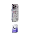 ieg™ iPhone 15 Pro Max Kılıf Ahenk Modern Serisi - Siyah Bilvis 5in1 5D Magic Hayalet Cam Ekran Koruyucu