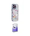 ieg™ iPhone 15 Pro Max Kılıf Ahenk Modern Serisi - Siyah Bilvis 5in1 5D Magic Hayalet Cam Ekran Koruyucu