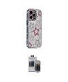 ieg™ iPhone 15 Pro Max Kılıf Ahenk Modern Serisi - Siyah Vanessa Magic Hayalet Cam