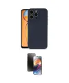 ieg™ iPhone 15 Pro Max Kılıf Ahenk Serisi - Siyah 3D Antistatik Mat Seramik Nano Ekran Koruyucu
