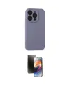 ieg™ iPhone 15 Pro Max Kılıf Ahenk Serisi - Siyah 3D Antistatik Mat Seramik Nano Ekran Koruyucu