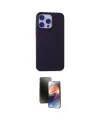 ieg™ iPhone 15 Pro Max Kılıf Ahenk Serisi - Siyah 3D Antistatik Mat Seramik Nano Ekran Koruyucu