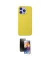 ieg™ iPhone 15 Pro Max Kılıf Ahenk Serisi - Siyah 3D Antistatik Mat Seramik Nano Ekran Koruyucu