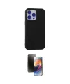 ieg™ iPhone 15 Pro Max Kılıf Ahenk Serisi - Siyah 3D Antistatik Mat Seramik Nano Ekran Koruyucu