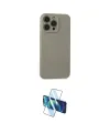 ieg™ iPhone 15 Pro Max Kılıf Ahenk Serisi - Siyah 3D Antistatik Seramik Nano Ekran Koruyucu