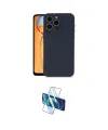 ieg™ iPhone 15 Pro Max Kılıf Ahenk Serisi - Siyah 3D Antistatik Seramik Nano Ekran Koruyucu