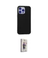 ieg™ iPhone 15 Pro Max Kılıf Ahenk Serisi - Siyah Bilvis 3D Cam Ekran Koruyucu