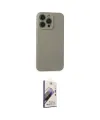 ieg™ iPhone 15 Pro Max Kılıf Ahenk Serisi - Siyah Bilvis 3D Mat Cam Ekran Koruyucu