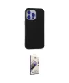 ieg™ iPhone 15 Pro Max Kılıf Ahenk Serisi - Siyah Bilvis 3D Mat Cam Ekran Koruyucu