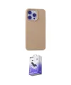 ieg™ iPhone 15 Pro Max Kılıf Ahenk Serisi - Siyah Bilvis 5in1 5D Magic Hayalet Cam Ekran Koruyucu