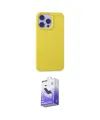 ieg™ iPhone 15 Pro Max Kılıf Ahenk Serisi - Siyah Bilvis 5in1 5D Magic Hayalet Cam Ekran Koruyucu