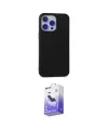 ieg™ iPhone 15 Pro Max Kılıf Ahenk Serisi - Siyah Bilvis 5in1 5D Magic Hayalet Cam Ekran Koruyucu