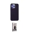 ieg™ iPhone 15 Pro Max Kılıf Ahenk Serisi - Siyah Bilvis Hayalet Cam Ekran Koruyucu
