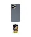 ieg™ iPhone 15 Pro Max Kılıf Ahenk Serisi - Siyah Buffer Cam Ekran Koruyucu