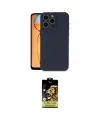ieg™ iPhone 15 Pro Max Kılıf Ahenk Serisi - Siyah Buffer Cam Ekran Koruyucu