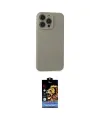 ieg™ iPhone 15 Pro Max Kılıf Ahenk Serisi - Siyah Buffer Hayalet Cam Ekran Koruyucu