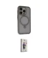 ieg™ iPhone 15 Pro Max Kılıf Ahenk Yansıma Özel Seri - Siyah Bilvis 3D Cam Ekran Koruyucu