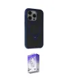 ieg™ iPhone 15 Pro Max Kılıf Ahenk Yansıma Özel Seri - Siyah Bilvis 5in1 3D Magic Cam Ekran Koruyucu